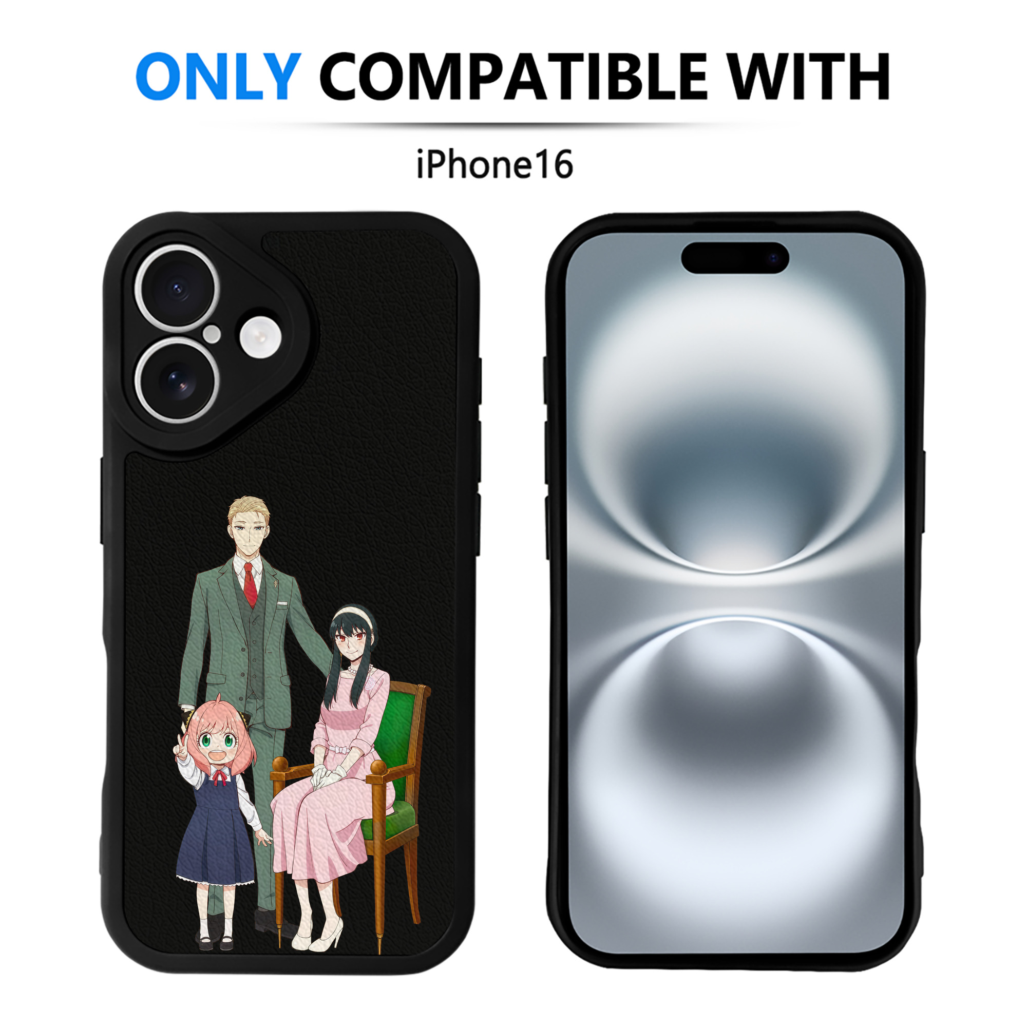 （画像用） SPY×FAMILY间谍家家酒 【iPhone 16シリーズ対応】シリコンスマホケース（レザー調） 材質：シリコン